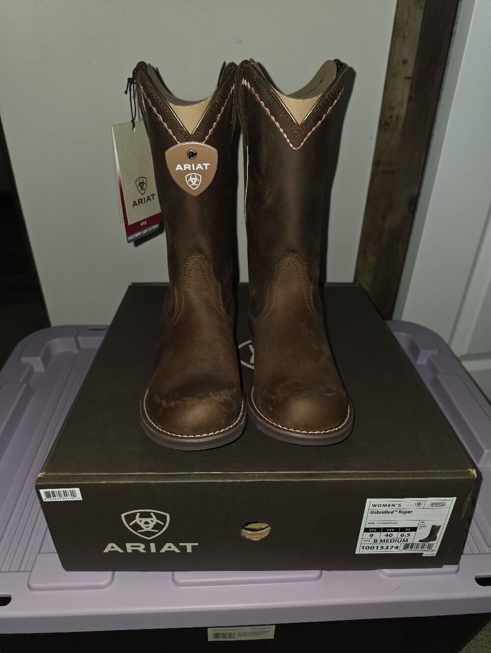 Ariat Unbridled Roper Women's Western Boots Brown Pull-On Cushioned US 9B